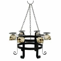 Chandelier To Candles Skull
