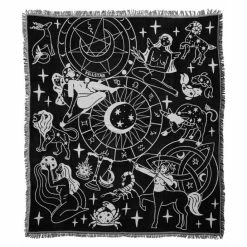 Blanket (bedspread) KILLSTAR - Horoscope - Black