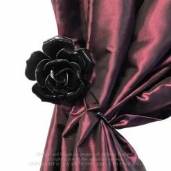Hook Rack ALCHEMY GOTHIC - Black Rose -Furniture Cosplay Shop black rose hanger tie back004