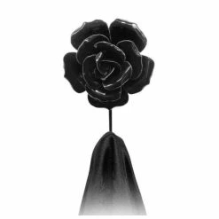 Hook Rack ALCHEMY GOTHIC - Black Rose -Furniture Cosplay Shop black rose hanger tie back005