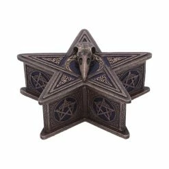 Decoration (box) Pentagram Raven