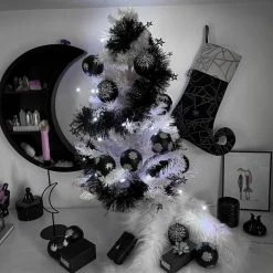 Christmas Stocking (decoration) KILLSTAR - Stocking - Black 9 Christmas Stocking (decoration) KILLSTAR - Stocking - Black -Furniture Cosplay Shop hexmas stocking003