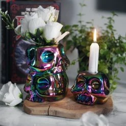 Vase (decoration) KILLSTAR - Rainbow Skulls - Aura 11 Vase (decoration) KILLSTAR - Rainbow Skulls - Aura -Furniture Cosplay Shop rainbow vase g004