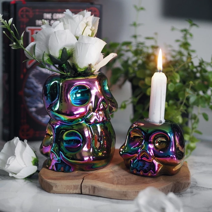 Vase (decoration) KILLSTAR - Rainbow Skulls - Aura 6 Vase (decoration) KILLSTAR - Rainbow Skulls - Aura - Image 4
