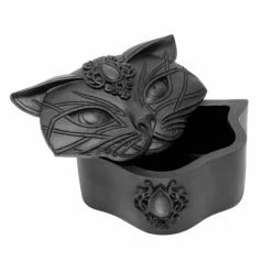 Decoration (box) ALCHEMY GOTHIC - Sacred Cat - Black