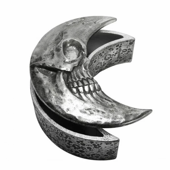 Decoration (box) ALCHEMY GOTHIC - Skull Moon - Silver 3 Decoration (box) ALCHEMY GOTHIC - Skull Moon - Silver