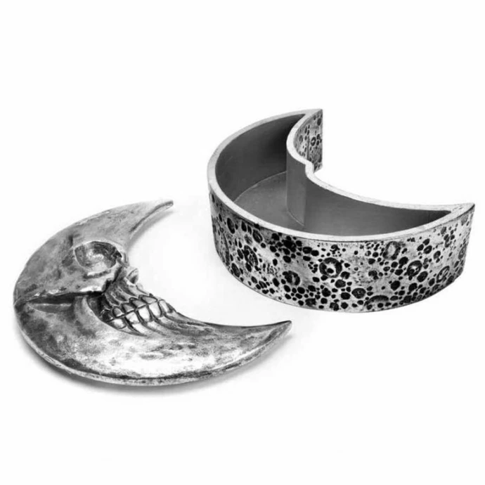 Decoration (box) ALCHEMY GOTHIC - Skull Moon - Silver 5 Decoration (box) ALCHEMY GOTHIC - Skull Moon - Silver - Image 3