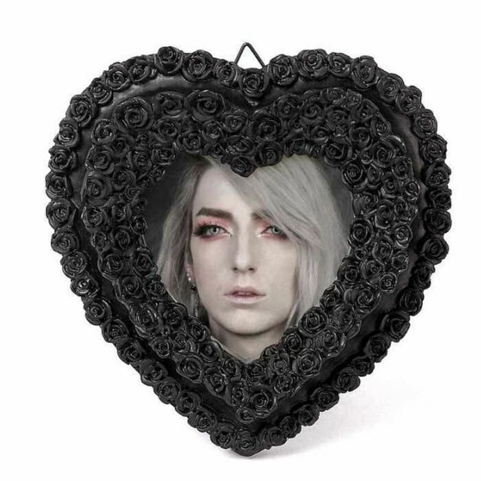 Decoration (photo Frame) ALCHEMY GOTHIC - Black Rose Heart 4 Decoration (photo Frame) ALCHEMY GOTHIC - Black Rose Heart - Image 2
