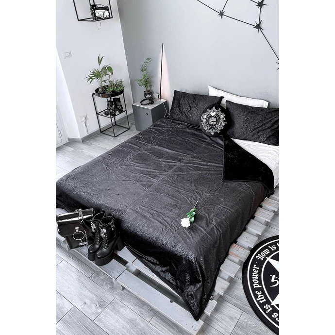 Blanket (bedspread) KILLSTAR - Woodstock - Black 4 Blanket (bedspread) KILLSTAR - Woodstock - Black - Image 2